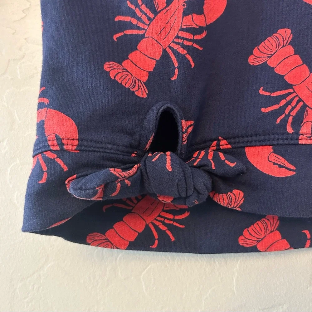 Old Navy long sleeve navy blue and red lobster print sweatshirt size 3T